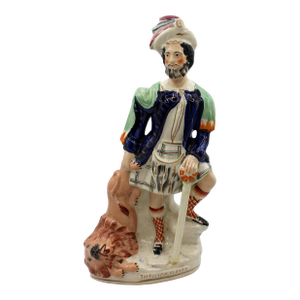 Circa 1860 English Staffordshire Figure of "The Lion Slayer"