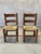 Mid-Century Modern Mid-Century Modernist Wood and Rush Dining Chairs in the style of Charles Dudouyt, 1960s, Set of 2 For Sale - Image 3 of 16