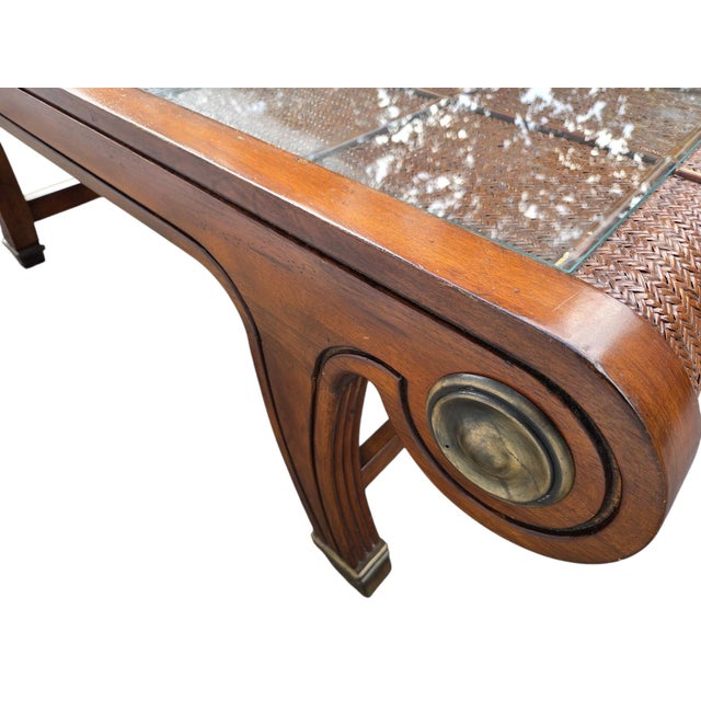 1990s Tommy Bahama Lexington Cane Coffee Table British Colonial Classical Revival For Sale - Image 15 of 18