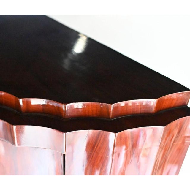 Stunning art deco style chest or cabinet Please note the white marks on the front are a reflection - the colours are clean...