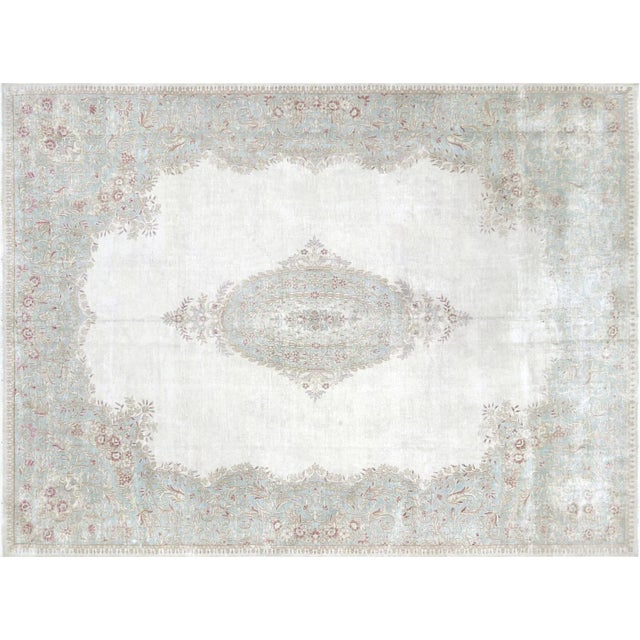 Textile 1940s Persian Kerman Rug For Sale - Image 7 of 7
