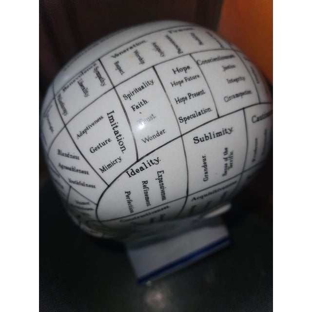 Interesting Ceramic 1960s Phrenology Head by Fowler London England Excellent condition.