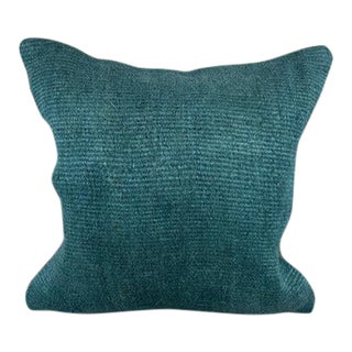 20 x 20 Hemp Pillow Turkish Cushion Natural Blue Pillow Cushion Cover For Sale