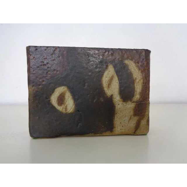 A vintage glazed studio ceramic vase from Trillen Jørgensen from the 1970s. This piece has an attribution mark, I am sure...