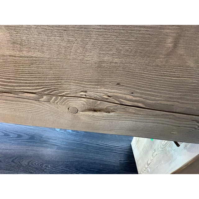 Rh Reclaimed English Beam Console Table – 118" – Salvaged Natural For Sale - Image 15 of 18