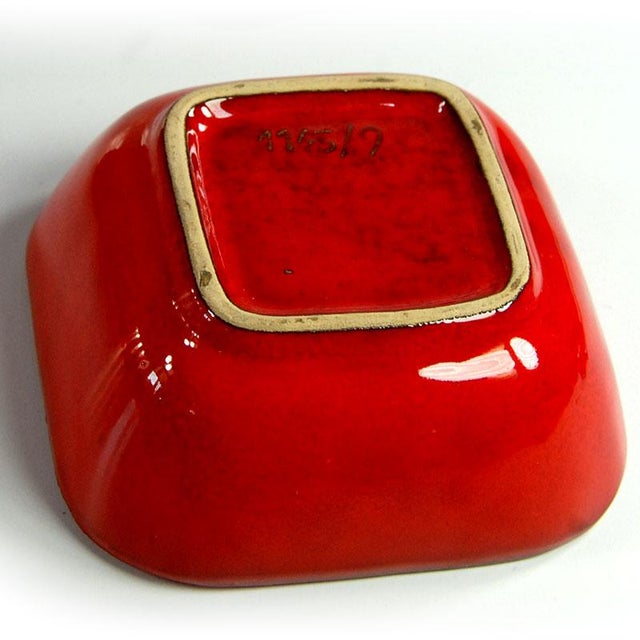 Red Italian Red Glazed Ceramic Bowls, 1970s, Set of 6 For Sale - Image 8 of 9