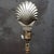 Empire French Brass Desk Lamp with Brass Nickel Plated Shell Shade For Sale - Image 4 of 12