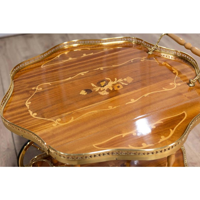 Brown 20th Century Swedish Bar Cart For Sale - Image 8 of 12
