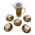 Vintage Gold-Gilded Porcelain Espresso Set - 11 pcs For Sale