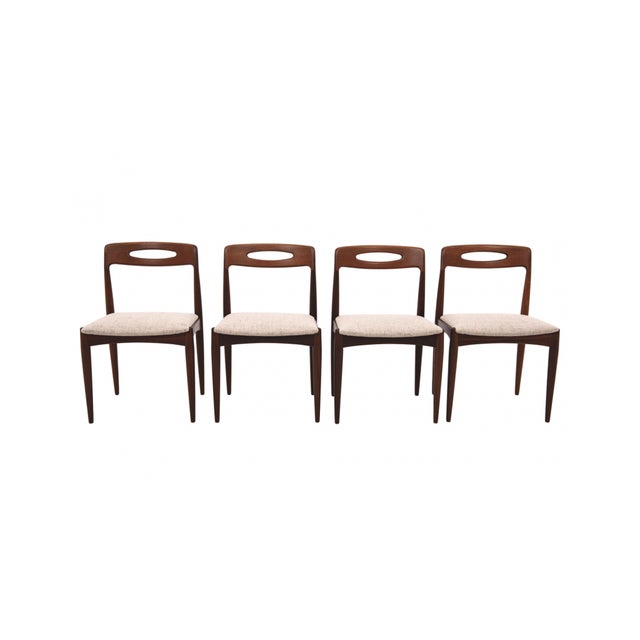 Teak Chairs by Johannes Andersen for Uldum Møbelfabrik, Denmark, 1960, Set of 4 For Sale - Image 9 of 9