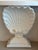 White Grosfeld House Seashell Shell Scalloped Pair Demi Lune Wall Console Table Marble For Sale - Image 8 of 18