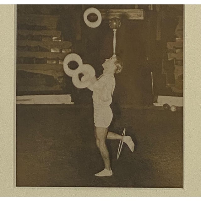 American Vintage Black and White Photo of a Juggler For Sale - Image 3 of 5