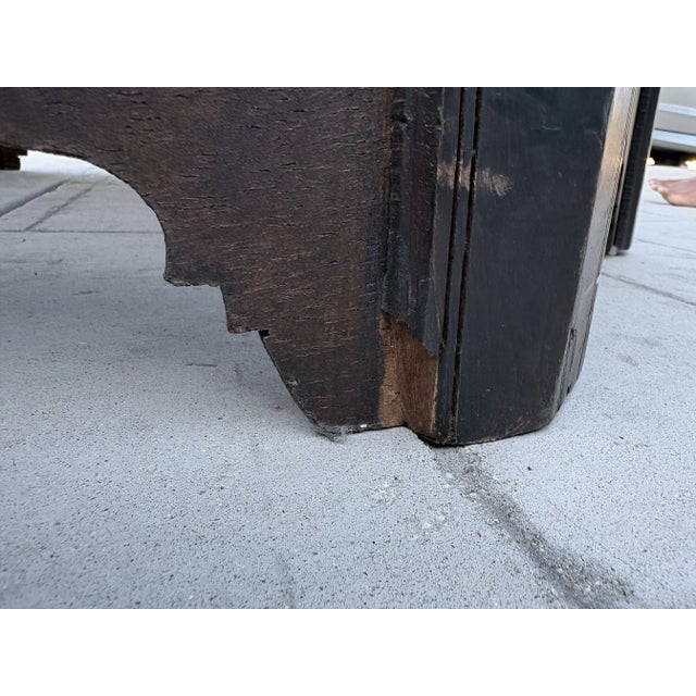 Wood 1960s Moroccan Wood and Glass Coffee Table For Sale - Image 7 of 8