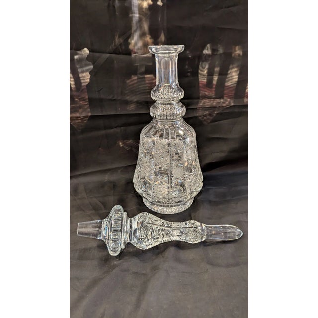 Large 1980s Cut Crystal Decanter For Sale - Image 10 of 11