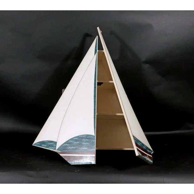 Warren Kimble Sailing Ship Hanging Cabinet For Sale - Image 9 of 10