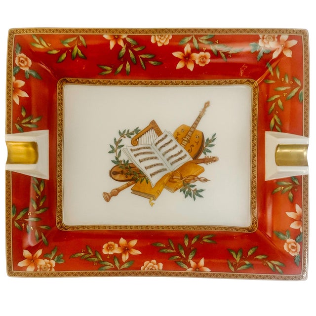 French Limoges Porcelain Ashtray by Medard De Noblat, Amadeus Collection For Sale - Image 4 of 8