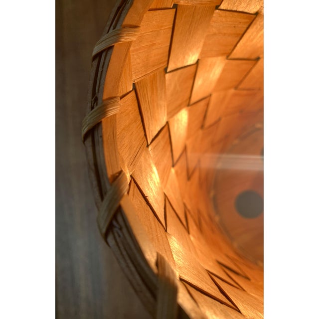 Mid-Century Swedish Wooden Veneer Table Lamp from Vamhus, 1960s For Sale - Image 14 of 18