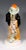 Rare Large Goldscheider Art Deco ceramic figure around 1925 Standing Pierrette, bent slightly forward, putting one foot in...
