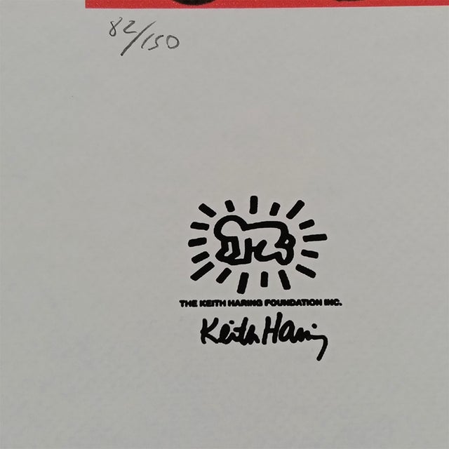 After Keith Haring, Composition, Limited Edition Lithograph, 1990s For Sale - Image 5 of 8
