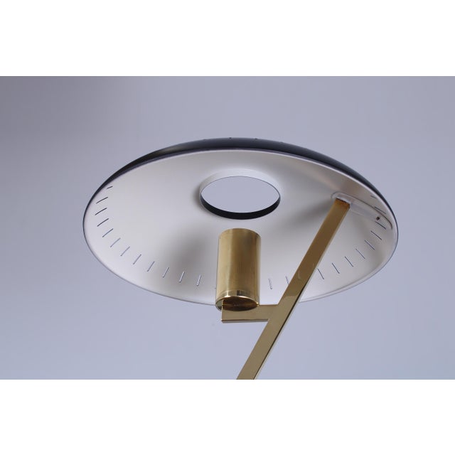Brass and Black Decora Z Table Lamp by Louis Kalff for Philips, 1950s For Sale - Image 9 of 17