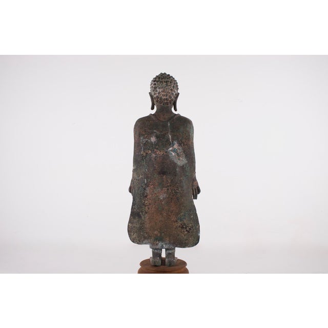 Môn Dvaravati Artist, Large Buddha, 1800s, Bronze For Sale - Image 6 of 15