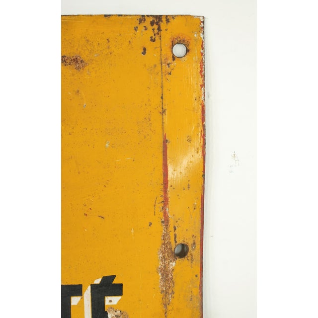 Mid 20th Century Vintage Steel French Double Sided General Application of Electricity Advertising Sign For Sale - Image 5 of 5