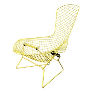 Bird Chair in Sulfur Yellow by Harry Bertoia for Knoll International, 1980s For Sale