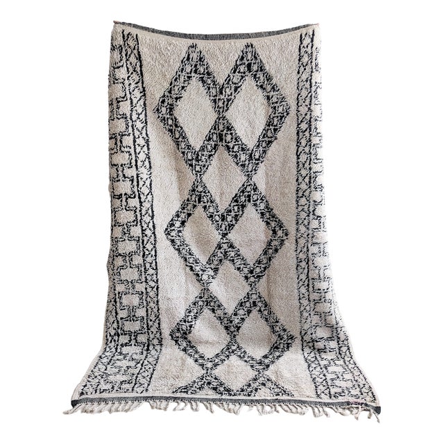 Black & White Marmoucha Rug For Sale