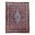 Vintage Persian Bibikabad Rug, Hand-Knotted Wool, Geometric Pattern, Rust Red & Blue, 9x13 For Sale