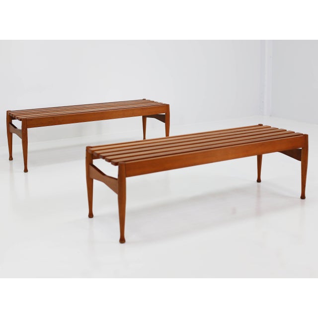 Brutalist Italian Benches from Fratelli Reguitti, Italy, 1960s, Set of 2 For Sale - Image 3 of 7