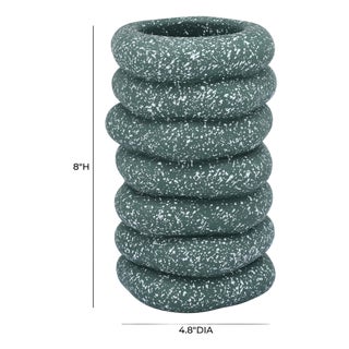 Gabby Speckled Green Cairn Vase For Sale