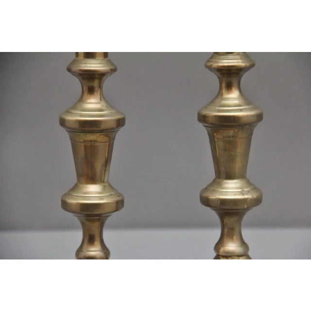 19th Century Brass Candlesticks, 1860, Set of 2 For Sale - Image 9 of 9