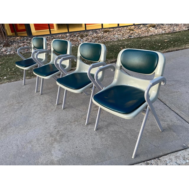 1980s Postmodern Armchairs Giancarlo Piretti & Emilio Ambasz for Dorsal - Set of 11 For Sale - Image 9 of 13