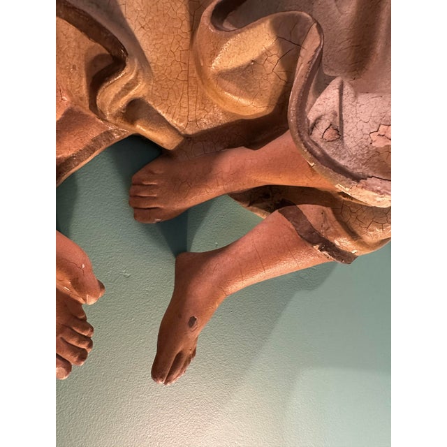 Antique Plaster Angels Wall Sculpture For Sale In San Francisco - Image 6 of 7