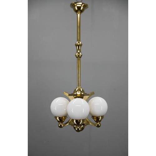 Art Deco Chandelier from Gocar, 1910s For Sale - Image 3 of 13