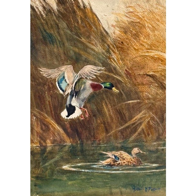 An exceptional, fully authenticated original sporting watercolor by renowned American illustrator Arthur Davenport Fuller...