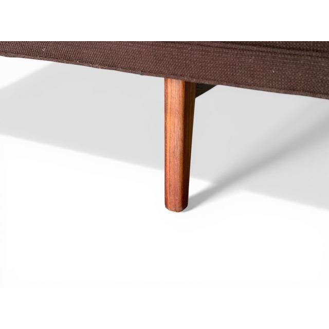 Brown 1950s Edward Wormley Sofa - Dunbar Model 486 - Walnut Bracket Back Mid Century Modern For Sale - Image 8 of 12