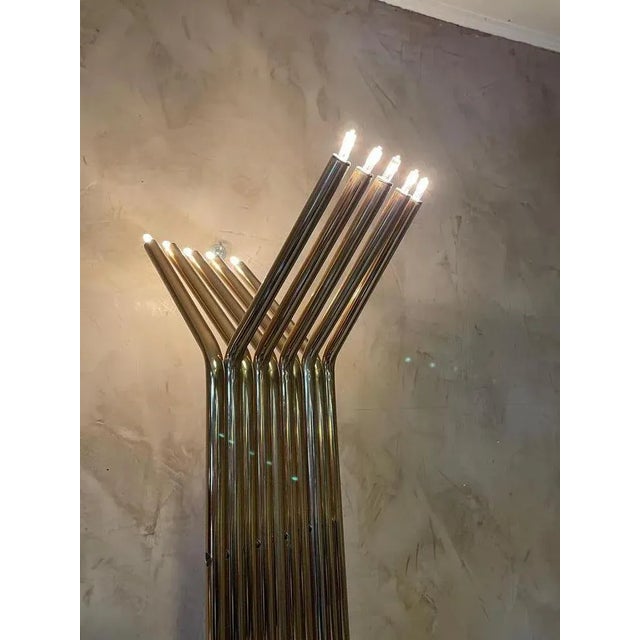 Mid-Century Modern Italian Brass Lamp by Goffredo Reggiani, 1960s For Sale - Image 3 of 12