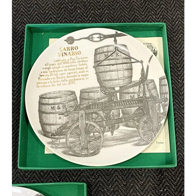 Dishes by Atelier Fornasetti for Martini and Rossi, 1960s, Set of 5 For Sale - Image 6 of 12