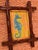 Folk Art Folk Art Seahorse Painting in Antique Frame For Sale - Image 3 of 7