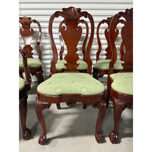 Late 20th Century Set of 8 Mahogany Dining Chairs by Kindel, 20th Century For Sale - Image 5 of 7