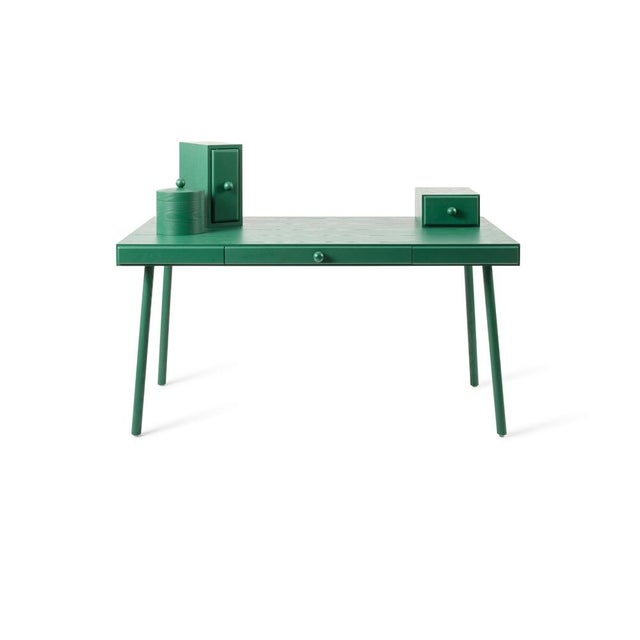 Colorful ash desk by thomas dariel, maison dada measures: w 140 x d 75 x h 103 cm desktop in painted ash veneer • fronts...