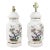 Mid 20th Century Floral Bird Jar Lamps - A Pair For Sale