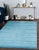 This blue hand knotted pile rug is crafted from a blend of wool and viscose to create a durable and functional floor...