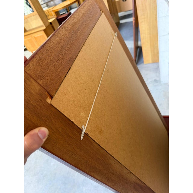 Vintage Danish Modern Rosewood Entryway Set With Mirror in Style of Pedersen & Hansen For Sale - Image 9 of 10