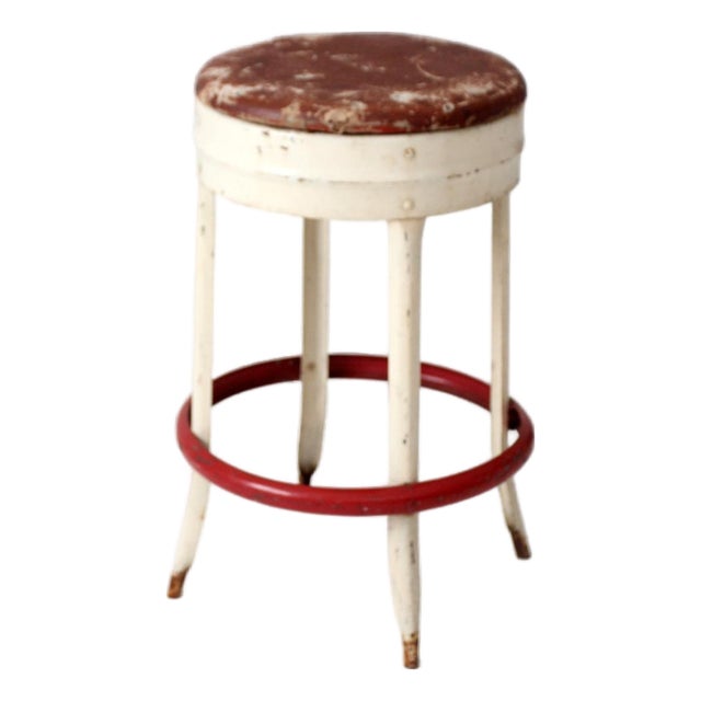 Mid-Century Industrial Diner Stool For Sale