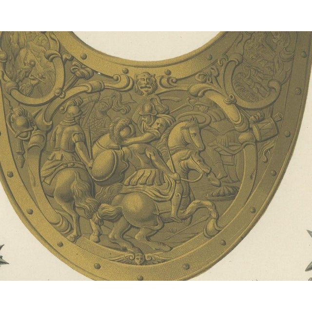 Ferdinand Séré, Sixteenth Century Gorget and Spurs, Soltykoff Collection, 1851, Chromolithograph For Sale - Image 6 of 9