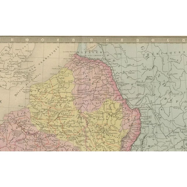 Antique Map of La Gaule by Andriveau-Goujon, 1861 For Sale - Image 9 of 10