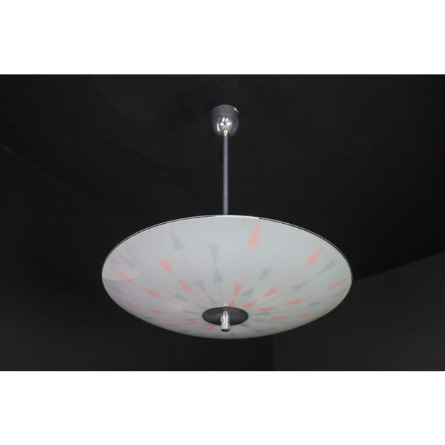 Mid-Century Brussels World Expo 1958 Pendant Lamp in Glass For Sale - Image 6 of 9