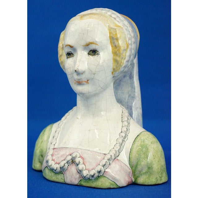 Majolica Terracotta Bust by Gian Battista (Nanni) Valentini for Arcore Ceramic, 1960s For Sale - Image 13 of 18